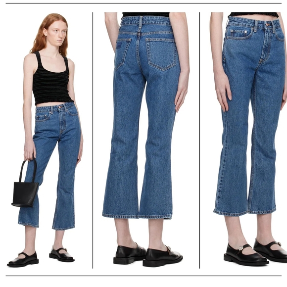Ganni Blue Ankle & Cropped Jeans - Picture 1 of 8